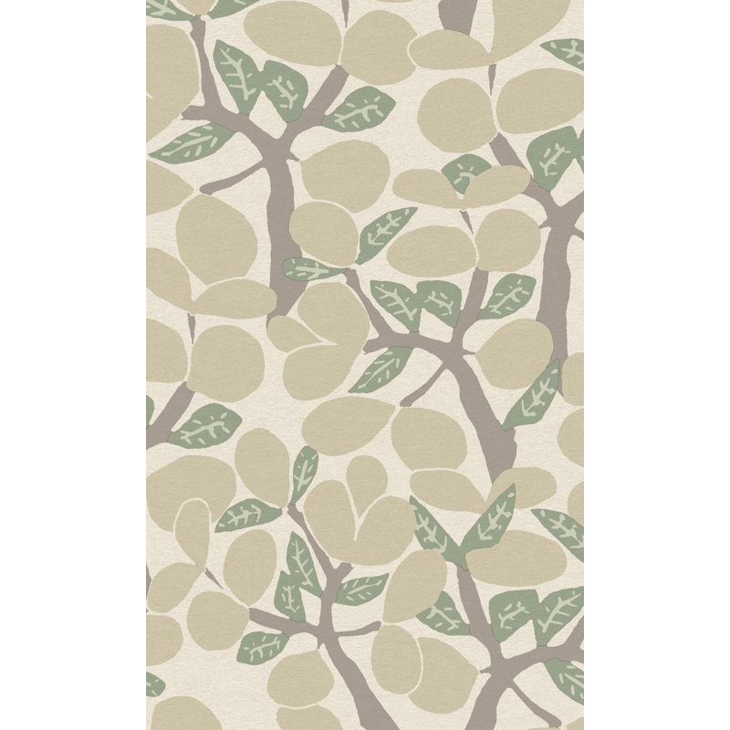 Double rouleau floral Dhane, Blanc/Crème