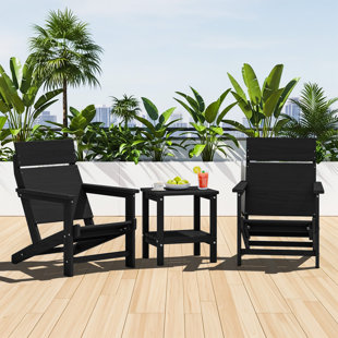 Ensemble de 2 chaises Adirondack à dossier une pièce Hdpe
