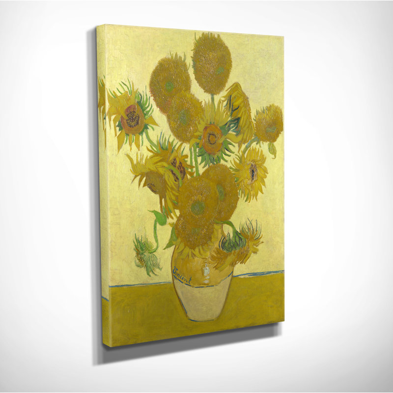 Tournesols par Vincent Van Gogh - reproduction sur toile, H 12 po x l 8 po x P 1,5 po
