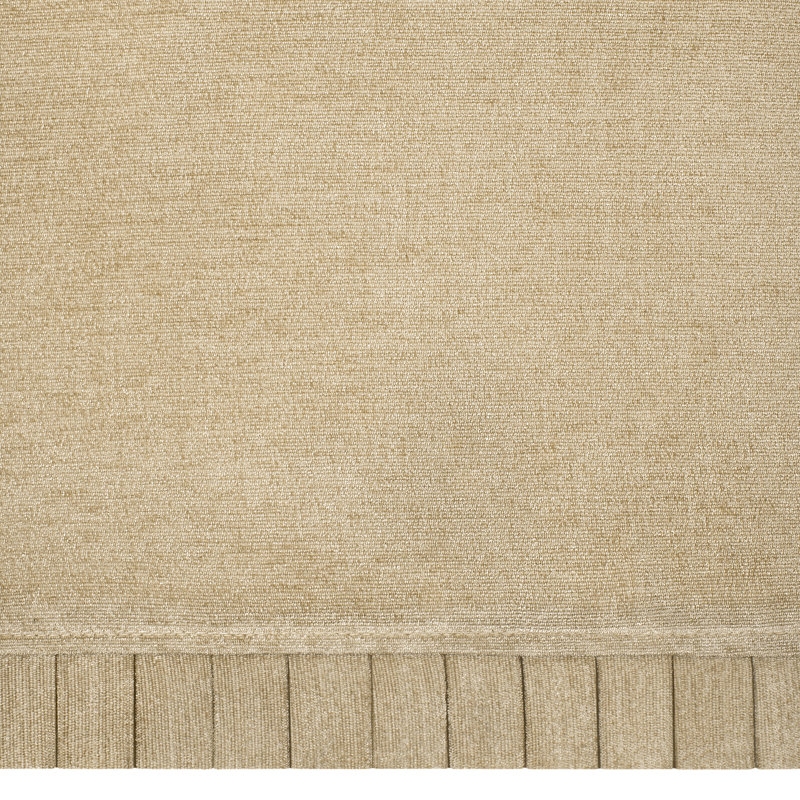 Tan Polyester Pleated Rod Pocket Curtain Panel, 52" x 63"
