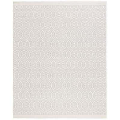 Tapis géométrique ivoire en laine / coton tissé à la main MSr Vermont Martha Stewart