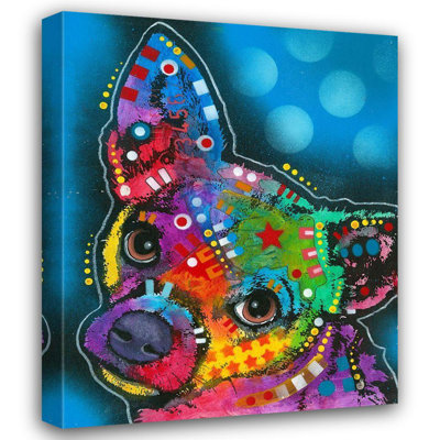 Hokku Designs Dean Russo Collection Gallery Wrapped Canvas Art Titled: Pop Chihuahua
