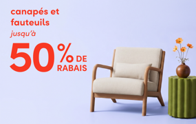 canapés et fauteuils en solde