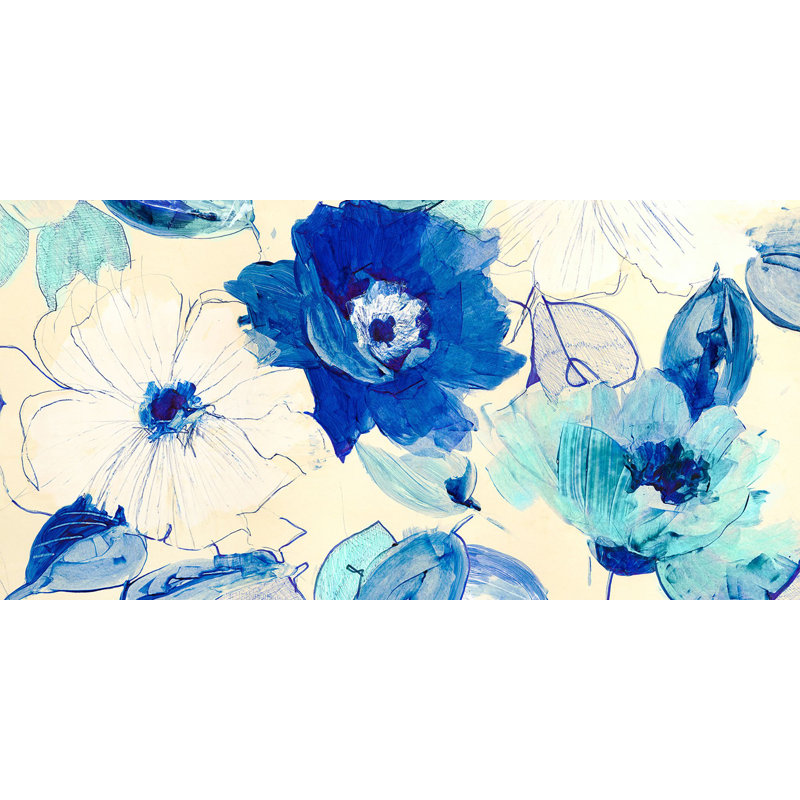 Toile Fleurs 1 Piece Wrapped Canvas Painting, 35cm H x 70cm W x 4cm D