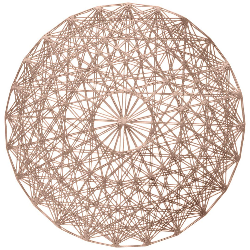 Geometric Round Placemat, Rose Gold