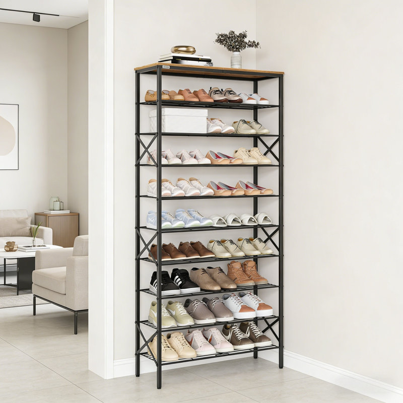 Range-chaussures de grande capacité de style industriel