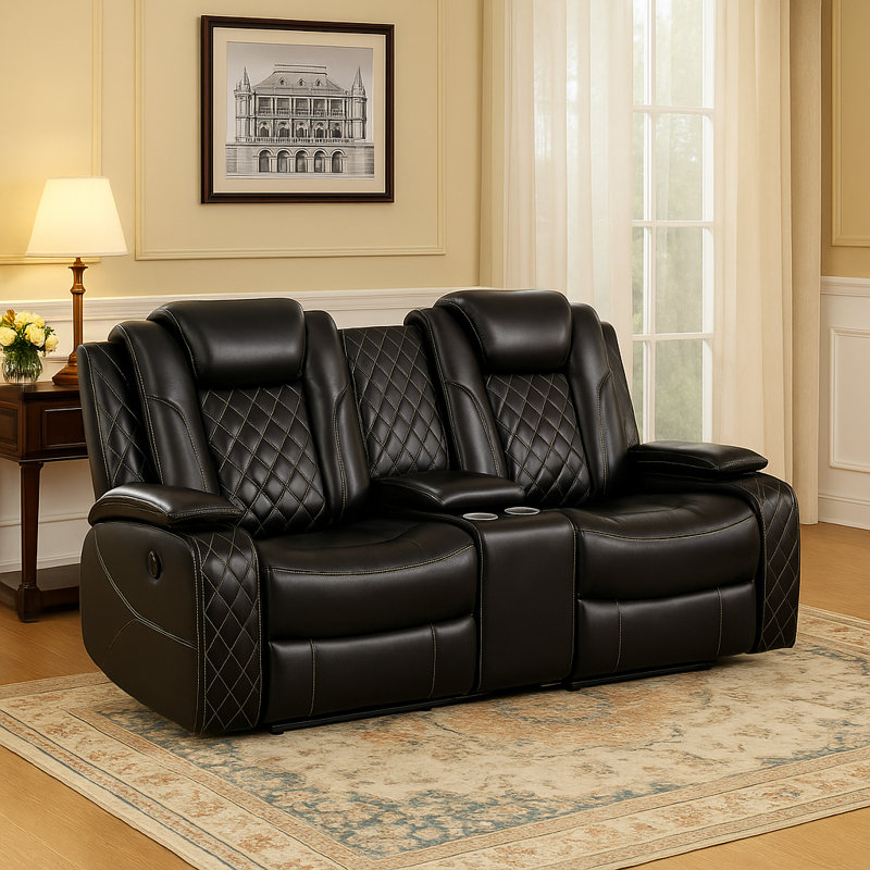 Power Living Room Furniture Sets,Electric Recliner Chair,Sectional Sofa Loveseat With Spacious Storage, Cup Holeders,2-Setaer
