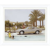 Friends Having Fun Near Pool Giclee Print