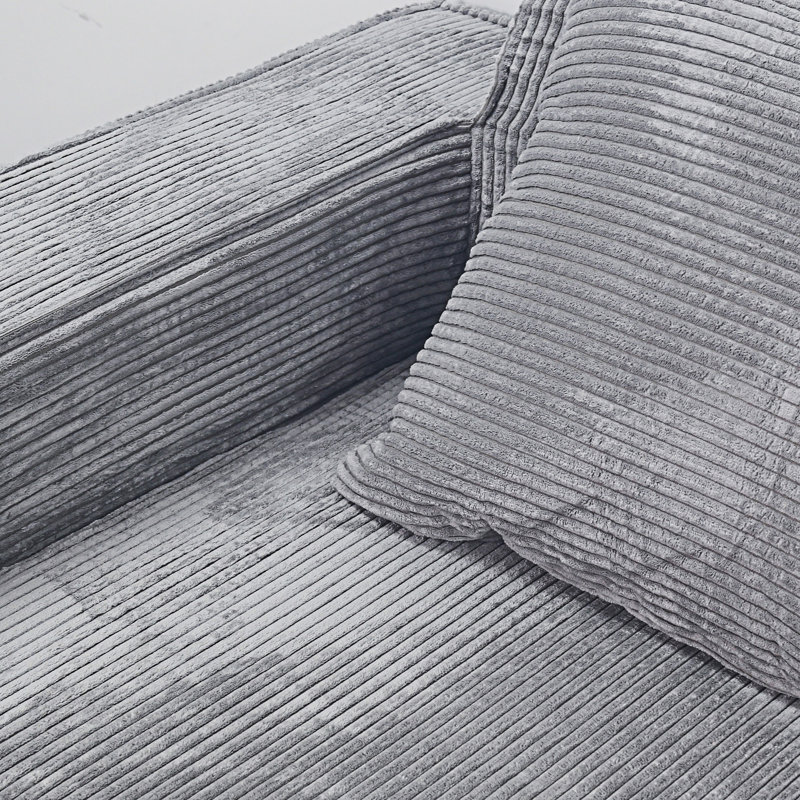 Canapé de sol avec coussin, Gris clair
