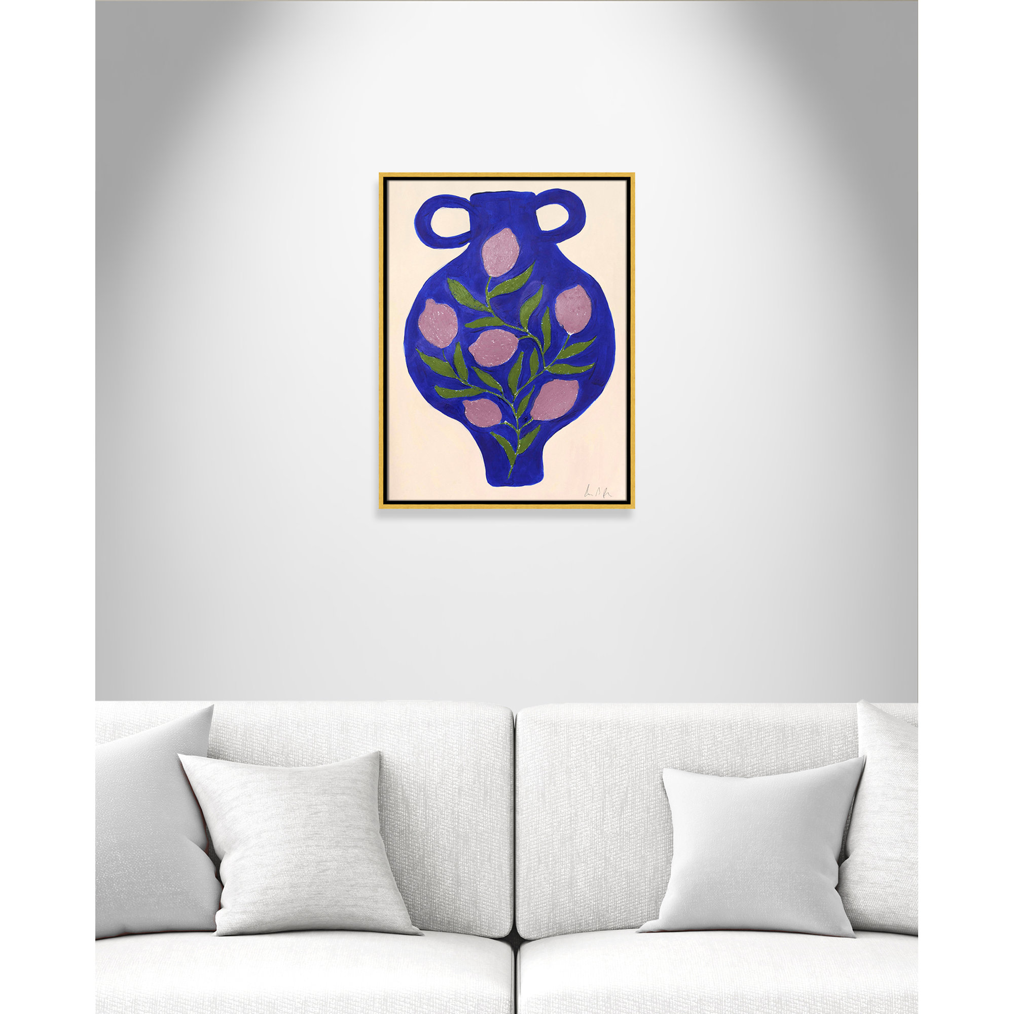 Vase No. 03 Print by Camilla Bergqvist, 25.5" H x 19.5" W, Gold
