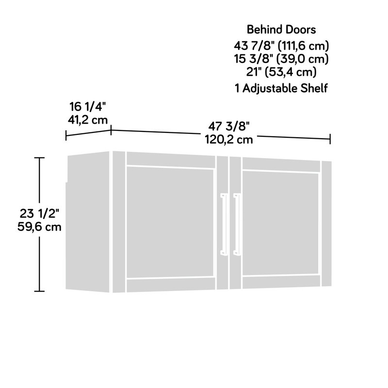 Garage Core Upper Cabinet & Doors In White