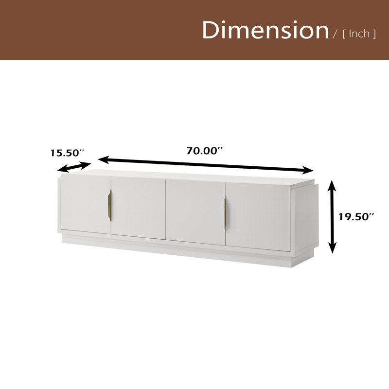 70"W 4-Door TV Stand