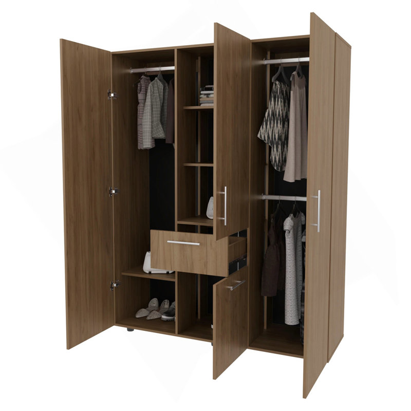 Armoire en chêne naturel avec plusieurs tiroirs