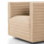 Calandre Swivel Chair-Crete Ecru