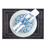 Blue Rectangle Shine Placemats