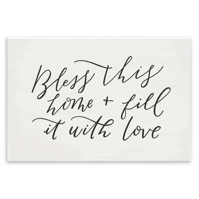 «Bless this home with love», H 10 po x l 15 po