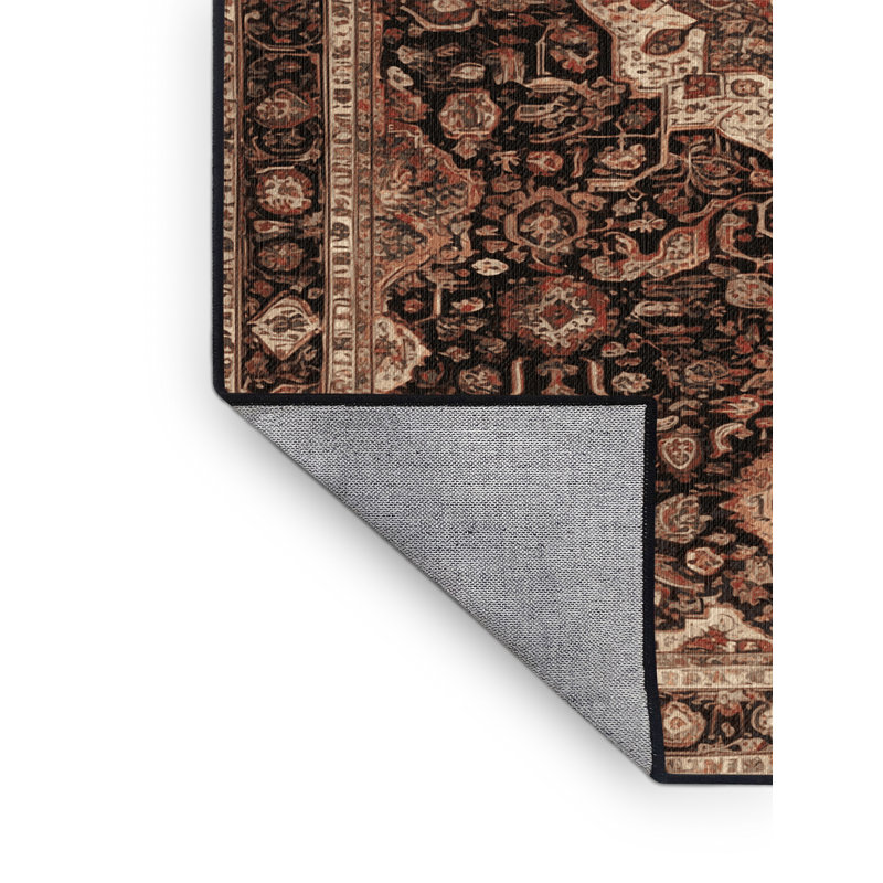 Tapis brun lavable à la machine