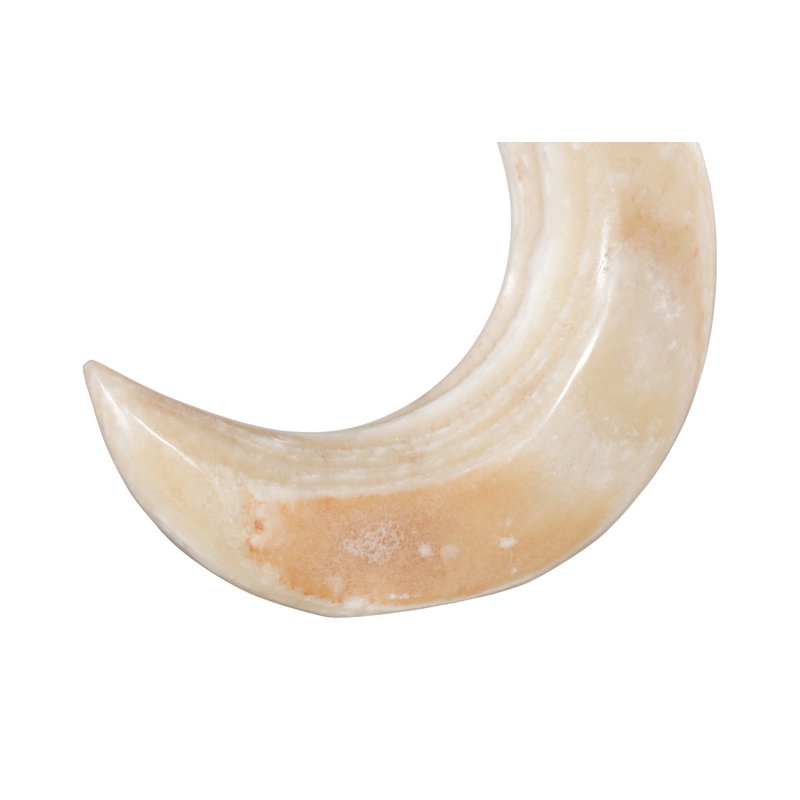 Onyx Moon Sculpture, Small, Off White, Assorted, 12" H x 12" W x 3" D