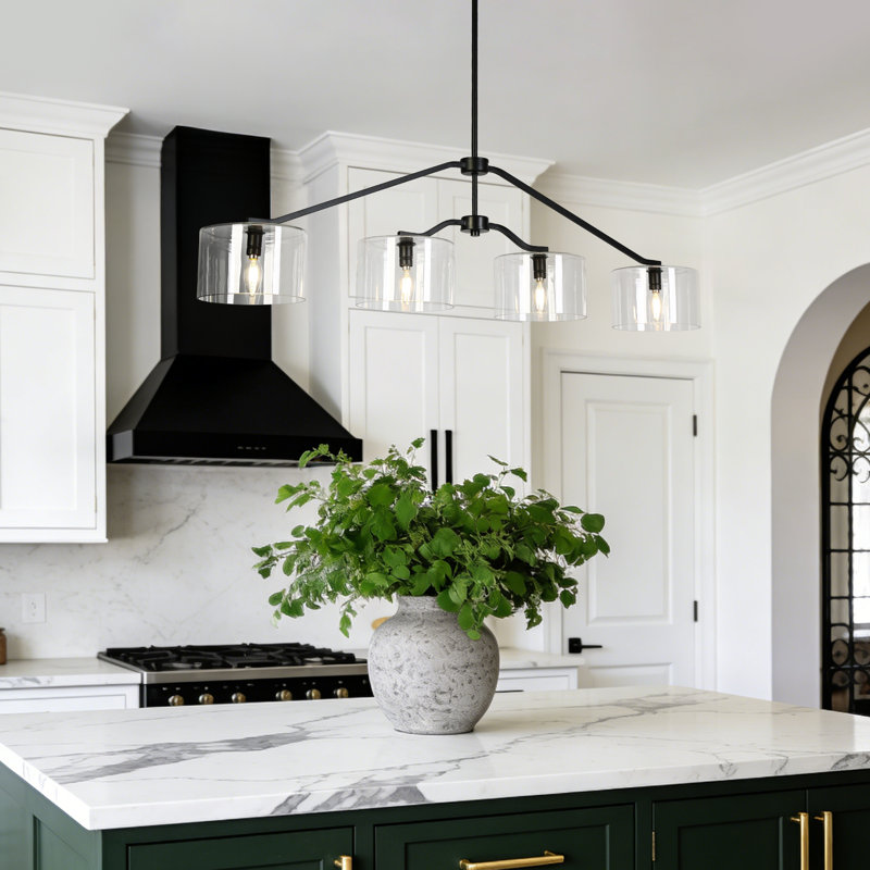 Luminaire suspendu pour îlot de cuisine 4 lumières Modern Modern