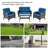 4 - Person Patio Conversation Set with Cushions-1878778629