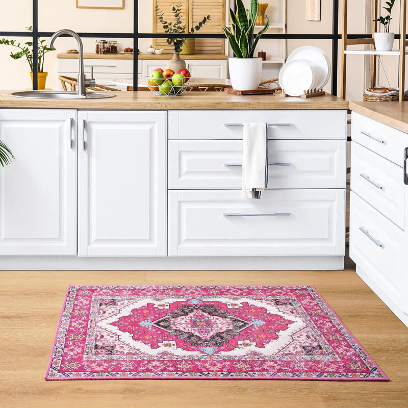 Tapis gris lavable à la machine Groner, Rectangulaire 2 pi x 3 pi