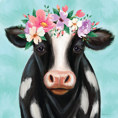 Floral Cow by Elizabeth Tyndall
