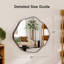 Miroir mural irrégulier, cadre en métal asymétrique moderne, verre HD pour salon, chambre à coucher, salle de bain - noir, 25 po x 28 po-819769060-819769063
