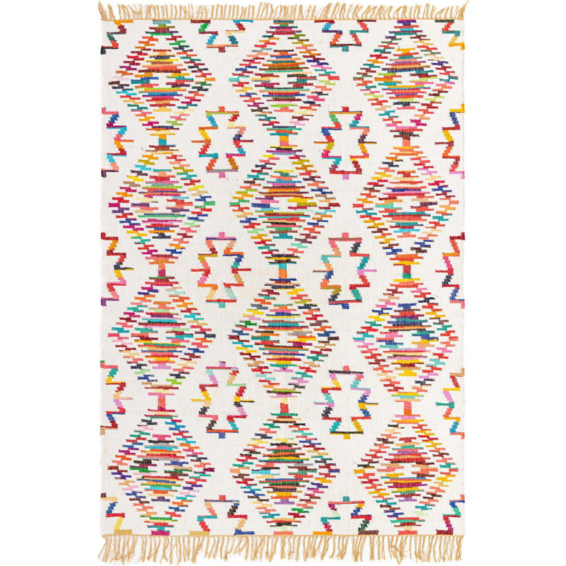 Duclos Cotton Ikat Indoor Rug, Rectangle 8' x 11'