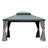 14' X 20' Hardtop Gazebo Outdoor Metal Gazebo Canopy With Galvanized Steel Double Roof, Aluminum Frame, Curtains And Netting For Patio, Deck, Garden-123313112-123313103