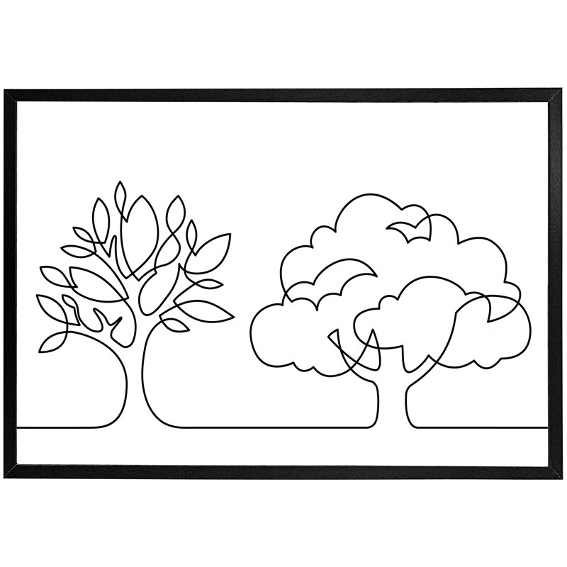 Arnitra Single Picture Frame Print, Black Framed, 76cm H x 114cm W x 4cm D