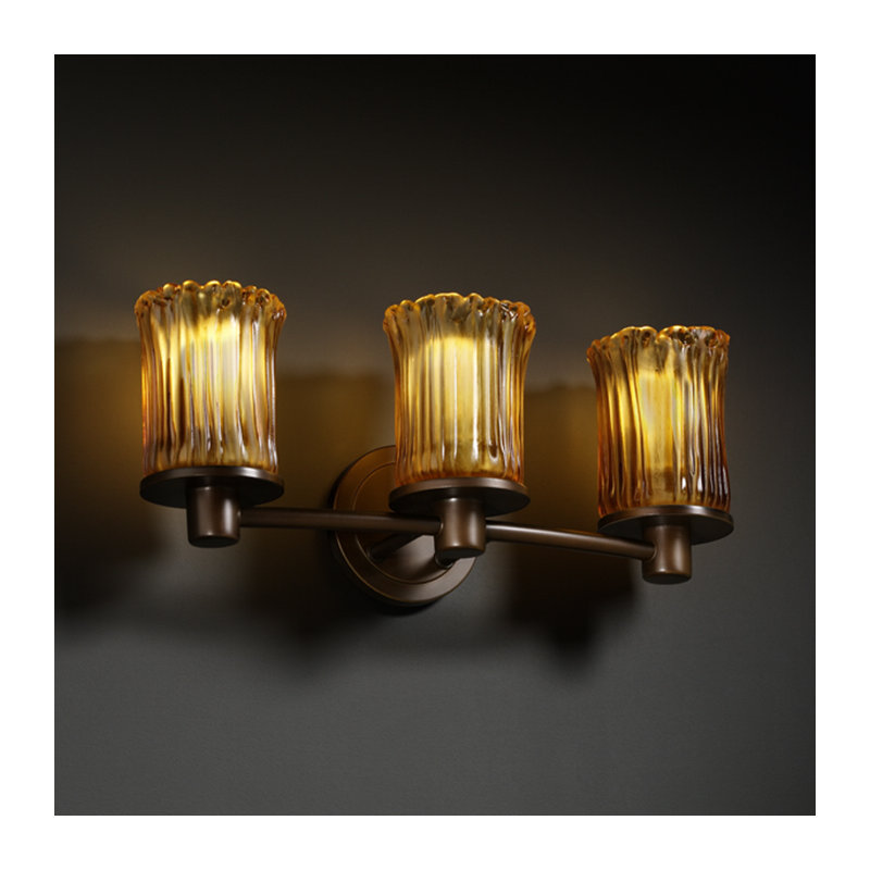 Leroux 3 - Light Vanity Light, Amber, Polished Chrome