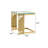 2 Pieces Gold  cofee Table set