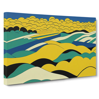Pop Art Meadow Landscape Vol.3 Abstract - Wrapped Canvas
