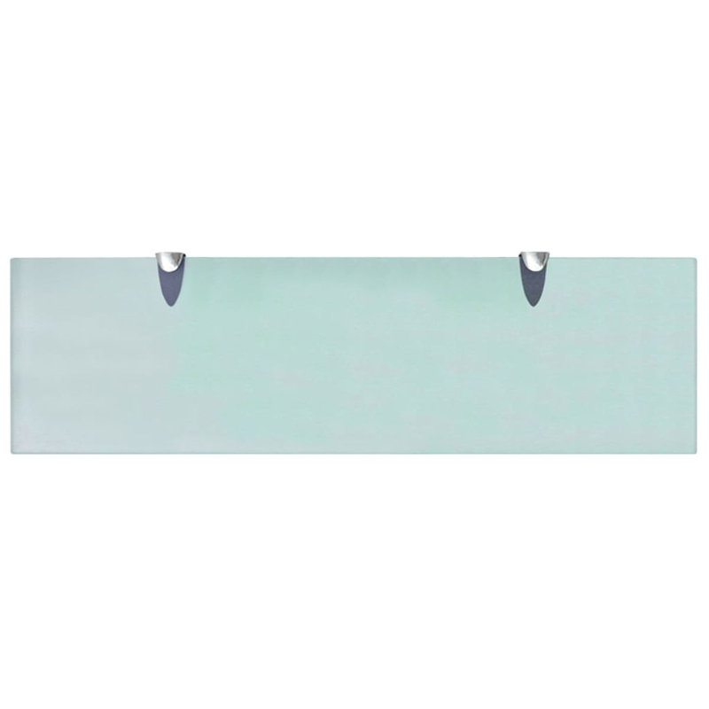 Glass Floating Shelf, 0.8cm H x 40cm W x 20cm D, Clear