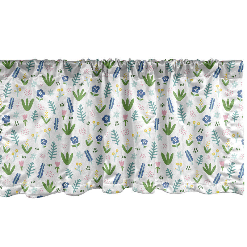 Ensemble de 2 cantonnières Ambesonne Cinco de Mayo à thème mexicain rose vif et bleu, L 54 po x L 18 po