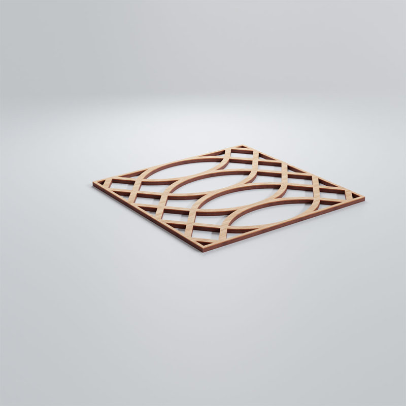 Panneaux muraux décoratifs en bois Montrose, Aulne, H 15 3/8 po x l 15 3/8 po x P 3/8 po