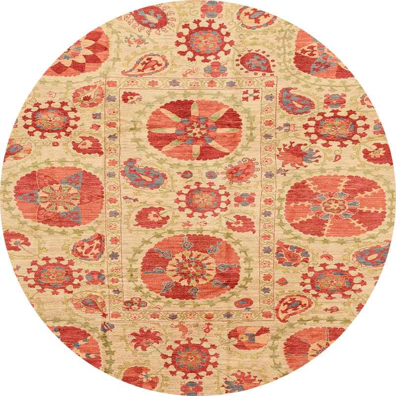 Tapis abstrait moderne 3908, Rond 3 pi