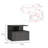 14" Brown Wood One Drawer Floating Nightstand-1277933048