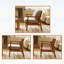 Chaise d'appoint confortable avec structure en bois, pour le salon, la chambre à coucher ou le balcon-1119105266