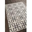 Tapis en laine / coton tissé à plat à la main Chevella - blanc / gris / noir-81816830