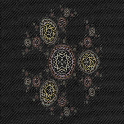 Noir abstrait/Tapis décoratif brun