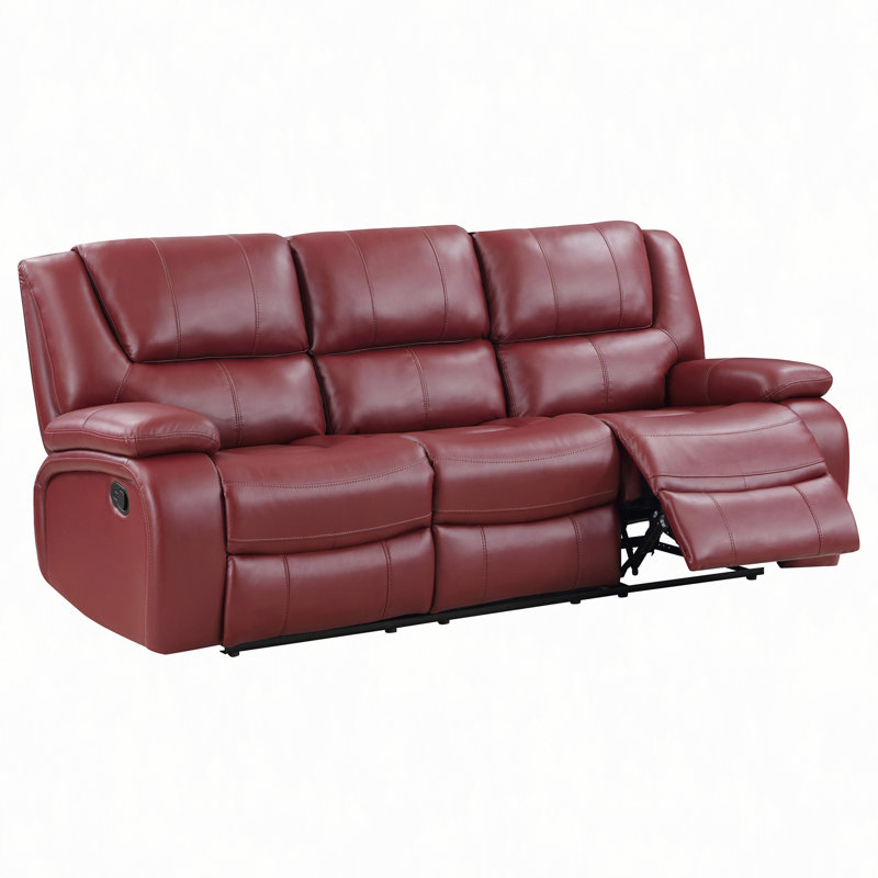 Canapé inclinable Elodie, Tissu rouge