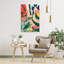 Vibrant, perroquets tropicaux abstraits, coloré, oiseau moderne, nature, impression murale-948293249