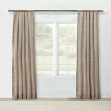 Yearling Pleated Sheer Linen Semi Sheer Curtain Single Panel