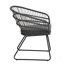 Chaise Terry, 2 pièces avec 2 coussins, gris, chaise