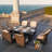 7 - Person Patio Dining Set Square Table with Cushions Included