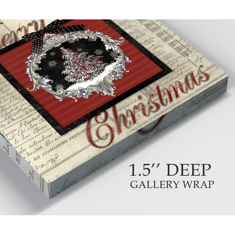 « campagne christmas », peinture, H 16 po x l 16 po x P 1 po, Toile tendue