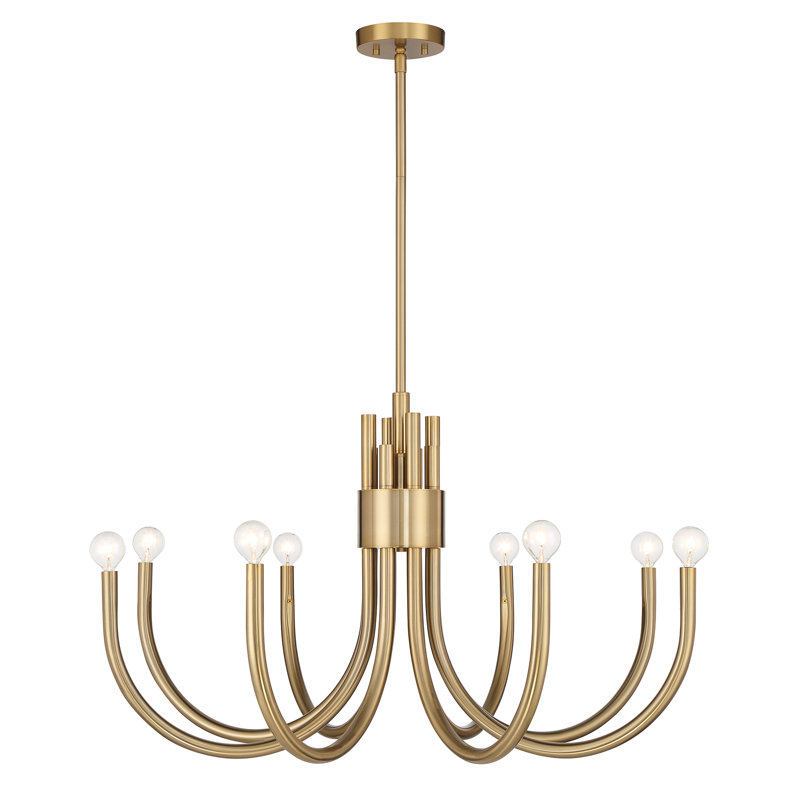 Sorrento 8-Light Chandelier, Laiton