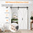 CHIC MODE Doors 48 in. x 84 in. White K Panel Solid Core MDF Double Bifold Barn Door with Hardware-100146265-111065509