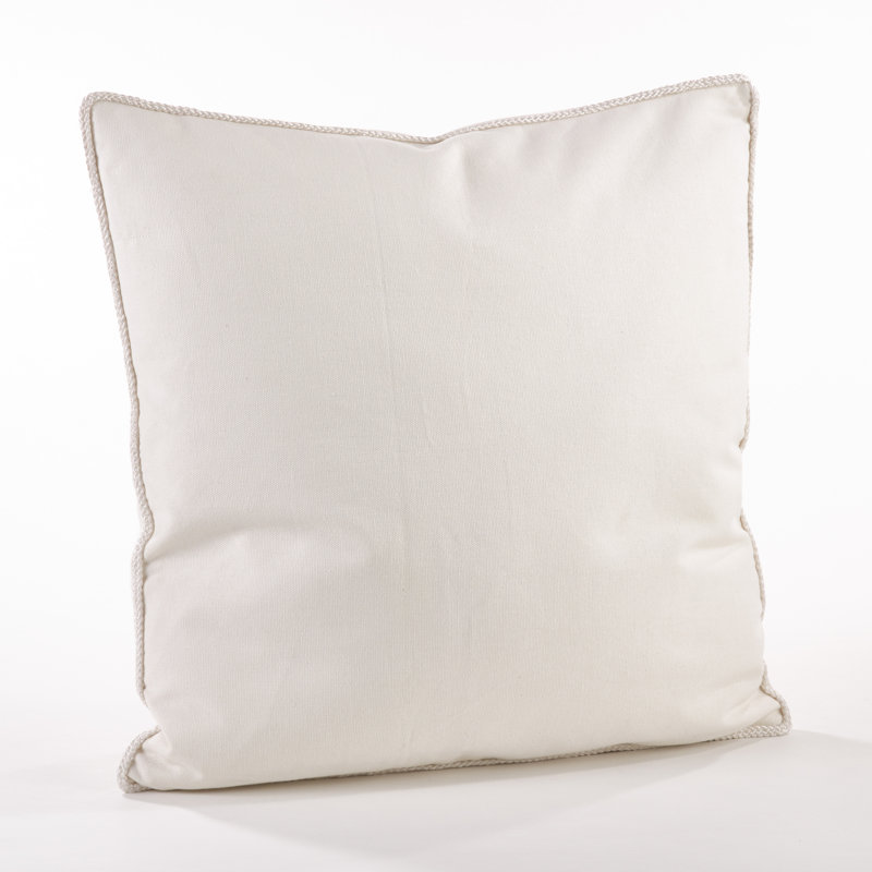 Madalena Cotton Throw Pillow, Ivory, Cover Only